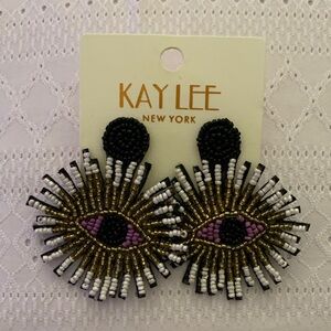 Kay Lee Beaded Evil Eye Earrings
